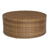 Woodard Saddleback Round Coffee Table in Mocha