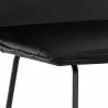 Sunpan Jovanah Counter Stool in Bravo Black - Set of Two - Seat Closeup Angle - Sunpan Jovanah Counter Stool in Bravo Black - Set of Two - Seat Closeup Angle