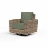 Havana Swivel Club Rocker in Cast Sage w/ Self Welt - Front Side Angle - Havana Swivel Club Rocker in Cast Sage w/ Self Welt - Front Side Angle
