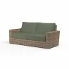 Havana Loveseat in Cast Sage w/ Self Welt - Front Side Angle - Havana Loveseat in Cast Sage w/ Self Welt - Front Side Angle