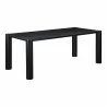 Moe's Home Collection Post Dining Table in Oak Black - Front Side Angle - Moe's Home Collection Post Dining Table in Oak Black - Front Side Angle