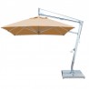 Santa Ana 2.6m Square Side Wind Aluminum Cantilever Umbrella- Harvest wheat - Santa Ana 2.6m Square Side Wind Aluminum Cantilever Umbrella- Harvest wheat