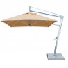 Santa Ana 2.6m Square Side Wind Aluminum Cantilever Umbrella- Khaki - Santa Ana 2.6m Square Side Wind Aluminum Cantilever Umbrella- Khaki