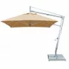 Santa Ana 2.6m Square Side Wind Aluminum Cantilever Umbrella- Khaki - Santa Ana 2.6m Square Side Wind Aluminum Cantilever Umbrella- Khaki