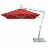 Santa Ana 2.6m Square Side Wind Aluminum Cantilever Umbrella- Red - Santa Ana 2.6m Square Side Wind Aluminum Cantilever Umbrella- Red