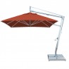 Santa Ana 2.6m Square Side Wind Aluminum Cantilever Umbrella- Terracotta - Santa Ana 2.6m Square Side Wind Aluminum Cantilever Umbrella- Terracotta