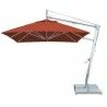 Santa Ana 2.6m Square Side Wind Aluminum Cantilever Umbrella- Terracotta - Santa Ana 2.6m Square Side Wind Aluminum Cantilever Umbrella- Terracotta