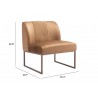 Sante Fe Accent Chair in Brown- Seat Dimension