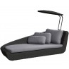 Cane-Line Savannah Daybed, Right Module, Incl. Sunshade grey cushion