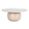 Savona Coffee Table White & Natural - Front