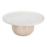 Savona Coffee Table White & Natural - Front Angled