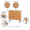 Manhattan Comfort Mid-Century Modern Liam Sideboard Details