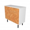 Manhattan Comfort Mid-Century Modern Liam Sideboard Front Top Angle