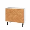 Manhattan Comfort Mid-Century Modern Liam Sideboard Front Angle - Manhattan Comfort Mid-Century Modern Liam Sideboard Front Angle