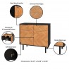 Manhattan Comfort Mid-Century Modern Liam Sideboard Detailed View