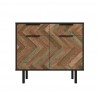 Manhattan Comfort Mid-Century Modern Liam Sideboard with 4 Shelves Front