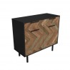 Manhattan Comfort Mid-Century Modern Liam Sideboard with 4 Shelves Side Top View