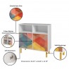 Manhattan Comfort Mid-Century Modern Retro Sideboard with 6 Shelves Details 