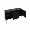 Manhattan Comfort Sheridan 59.05 Modern Cane Sideboard with Adjustable Shelves Black Open View - Manhattan Comfort Sheridan 59.05 Modern Cane Sideboard with Adjustable Shelves Black Open View