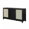 Manhattan Comfort Sheridan 59.05 Modern Cane Sideboard with Adjustable Shelves Black Right Side - Manhattan Comfort Sheridan 59.05 Modern Cane Sideboard with Adjustable Shelves Black Right Side