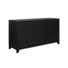 Manhattan Comfort Sheridan 59.05 Modern Cane Sideboard with Adjustable Shelves Black Back