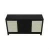 Manhattan Comfort Sheridan 59.05 Modern Cane Sideboard with Adjustable Shelves Black Top - Manhattan Comfort Sheridan 59.05 Modern Cane Sideboard with Adjustable Shelves Black Top