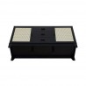 Manhattan Comfort Sheridan 59.05 Modern Cane Sideboard with Adjustable Shelves Black Bottom