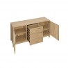 Manhattan Comfort Sheridan 59.05 Modern Cane Sideboard with Adjustable Shelves Nature Open