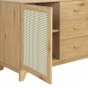 Manhattan Comfort Sheridan 59.05 Modern Cane Sideboard with Adjustable Shelves Nature Close View