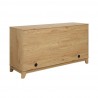 Manhattan Comfort Sheridan 59.05 Modern Cane Sideboard with Adjustable Shelves Nature Back