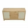 Manhattan Comfort Sheridan 59.05 Modern Cane Sideboard with Adjustable Shelves Nature Top - Manhattan Comfort Sheridan 59.05 Modern Cane Sideboard with Adjustable Shelves Nature Top