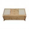 Manhattan Comfort Sheridan 59.05 Modern Cane Sideboard with Adjustable Shelves Nature Bottom