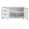 Manhattan Comfort Granville 55.07" Modern Sideboard with 3 Full Extension Drawers in White
