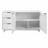 Manhattan Comfort Granville 55.07" Modern Sideboard with 3 Full Extension Drawers in White - Manhattan Comfort Granville 55.07" Modern Sideboard with 3 Full Extension Drawers in White