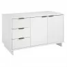 Manhattan Comfort Granville 55.07" Modern Sideboard with 3 Full Extension Drawers in White Other Side - Manhattan Comfort Granville 55.07" Modern Sideboard with 3 Full Extension Drawers in White Other Side