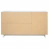 Manhattan Comfort Granville 55.07" Modern Sideboard with 3 Full Extension Drawers in White Back - Manhattan Comfort Granville 55.07" Modern Sideboard with 3 Full Extension Drawers in White Back