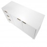 Manhattan Comfort Granville 55.07" Modern Sideboard with 3 Full Extension Drawers in WhiteTop