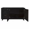 Manhattan Comfort Granville 55.07" Modern Sideboard with 3 Full Extension Drawers in Black Open - Manhattan Comfort Granville 55.07" Modern Sideboard with 3 Full Extension Drawers in Black Open