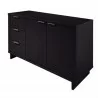 Manhattan Comfort Granville 55.07" Modern Sideboard with 3 Full Extension Drawers in Black Side - Manhattan Comfort Granville 55.07" Modern Sideboard with 3 Full Extension Drawers in Black Side