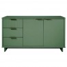 Manhattan Comfort Granville 55.07" Modern Sideboard with 3 Full Extension Drawers in Sage Green Front