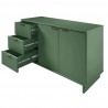 Manhattan Comfort Granville 55.07" Modern Sideboard with 3 Full Extension Drawers in Sage Green Open Drawer