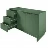 Manhattan Comfort Granville 55.07" Modern Sideboard with 3 Full Extension Drawers in Sage Green Open Drawer - Manhattan Comfort Granville 55.07" Modern Sideboard with 3 Full Extension Drawers in Sage Green Open Drawer