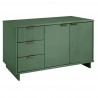 Manhattan Comfort Granville 55.07" Modern Sideboard with 3 Full Extension Drawers in Sage Green Side