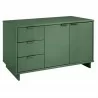 Manhattan Comfort Granville 55.07" Modern Sideboard with 3 Full Extension Drawers in Sage Green Side - Manhattan Comfort Granville 55.07" Modern Sideboard with 3 Full Extension Drawers in Sage Green Side