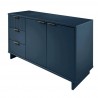 Manhattan Comfort Granville 55.07" Modern Sideboard with 3 Full Extension Drawers in Midnight Blue Side