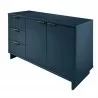 Manhattan Comfort Granville 55.07" Modern Sideboard with 3 Full Extension Drawers in Midnight Blue Side - Manhattan Comfort Granville 55.07" Modern Sideboard with 3 Full Extension Drawers in Midnight Blue Side