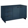 Manhattan Comfort Granville 55.07" Modern Sideboard with 3 Full Extension Drawers in Midnight Blue Side