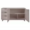 Manhattan Comfort Granville 55.07" Modern Sideboard with 3 Full Extension Drawers in Light Grey Open - Manhattan Comfort Granville 55.07" Modern Sideboard with 3 Full Extension Drawers in Light Grey Open