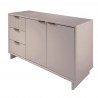 Manhattan Comfort Granville 55.07" Modern Sideboard with 3 Full Extension Drawers in Light Grey Other Side