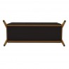Manhattan Comfort Mid-Century Modern Gales 48.50 Sideboard with Solid Wood Legs In Matte Black Bottom